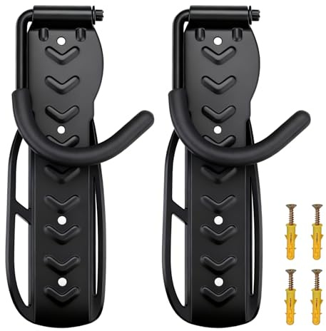 Homshsjhkis 2 Soportes de Pared para Bicicletas, Gancho para Colgar Bicicleta, Soporte de Pared para Bicicleta, Portabicicletas de Almacenamiento Vertical para Garaje, Apartamento, Habitación, Balcón