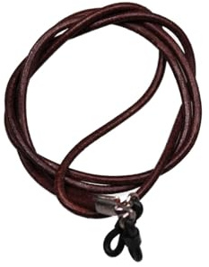 Brillenband aus Echtem Leder, Dunkelbraun, Elegantes Accessoire für Brillen