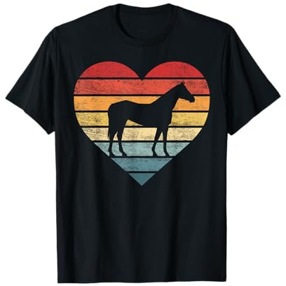Horse Lover Gifts Horseback Riding Equestrian Retro Vintage T-Shirt Small