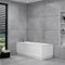 1700 x 700mm Designer Single Ended Bathtub Acrylic Bathroom Curved White Soaking Bath Tub - Breeze