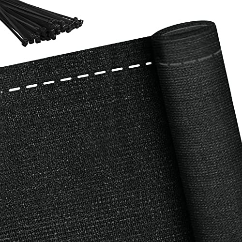 Froadp 1.2x10m Rete Ombreggiante di Recinzione per Giardino, HDPE Oscurante Schermi Divisori, Frangivista Parasole in Protezione Anti-UV Tessuto per Campo Sportivo Ringhiera Balcone(Antracite)