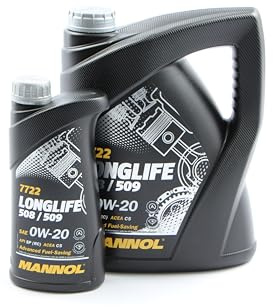 5+1 (6 Liter) MANNOL 7722 O.E.M. Longlife 508/509 0W-20 Motoröl
