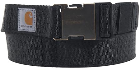Carhartt Men's Rugged Flex Nylon Webbing Belt, Black, X-Large