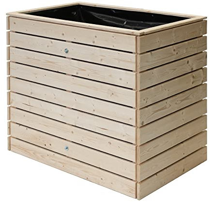 WESTMANN Hochbeet Fichte M | 110x70x90 cm Natur | Kräuterbeet für den Außenbereich | Holzhochbeet zum Bepflanzen von Gemüse & Kräutern