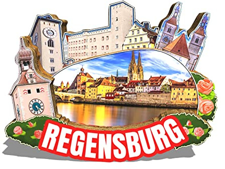 Orlybar Deutschland Regensburg Magnet Kühlschrankmagnet Holz 3D Sehenswürdigkeiten Reise Sammlerstück Souvenirs Dekoration Handmade-2