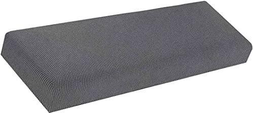 ZZDZW Bezug für Esszimmerbank und Sitzbank - Stretch Holzbank Schonbezug für Bank, Hocker, Flurbank & Stuhl - Dunkelgrau, 130-150cm