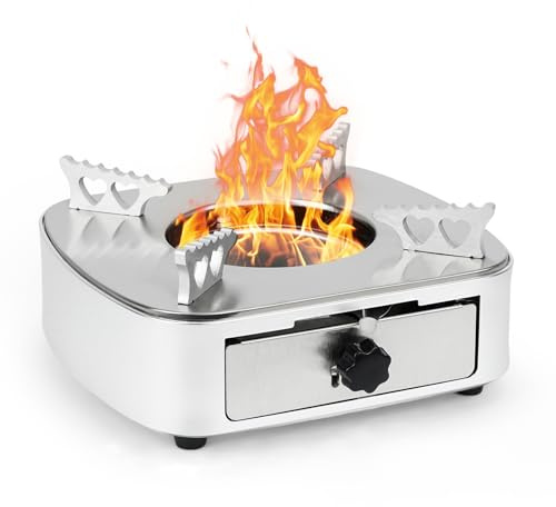 onlyfire Spirituskocher, Tragbare Campingkocher für Innenraum Outdoor, Edelstahl Kompakt Alkoholkocher, Alkohol Herd, Spiritus Kocher für Kochen Camping Trekking Garten Picknick