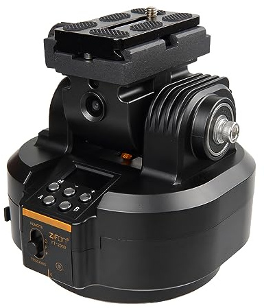 COMETX YT2000 Motorized Pan Tilt Head Electric PTZ Ball Head Object Tracking Holder Panoramic Tripod Head 4.4ibs Load Capacity 360°Rotatable with Remote Control Phone Clip 1/4in Screw for Vlog Live