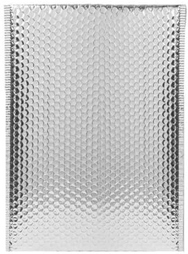 100 Stück Verpackungs-Versandtaschen, selbstklebend, schwarz, wasserdicht, Kuriertaschen, Luftpolstertaschen, gepolsterte, Versandtaschen, Silber, 13 x 15 cm