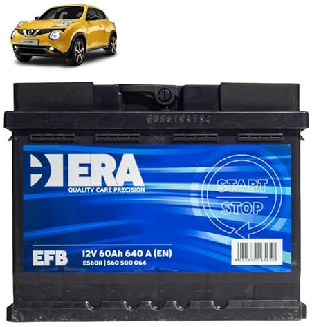 Batteria 60Ah EFB per Nissan Juke 1.6 benzina 1.6 DIG-T 2010-2017