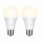 Ampoules LED E26 E27, 2 Pièces 9 W 600 LM 2700 K Blanc Chaud Ampoules Néon LED équivalentes à Une Ampoule à Incandescence de 60 W Arrêt Automatique sur L'ampoule à Capteur de