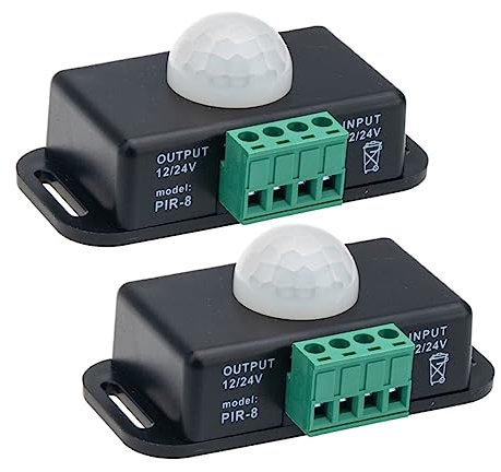 DOITOOL Sensor Schalter Lichtsensor Bewegungssensor 2er Set Pir Bewegungsmelder Mit Infrarot Sensor Für 12 24v Bewegungsschalter Für Innen Und Außen Ideal Für Küche Treppen Und Schränke