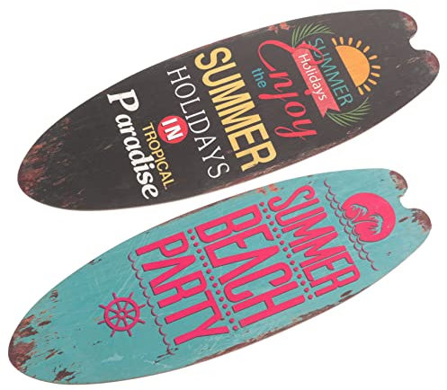 Cabilock 2stücke Holz Surfbrett Wanddeko Mit Surfbrettern Surfbrett Schild Aus Holz Dekoratives Wandtattoo Für Zuhause Wohnzimmer Schlafzimmer Eingangsbereich