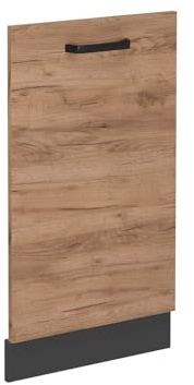 Vicco Panel Frontal R-Line, Roble Dorado, 45 cm | Para lavavajillas totalmente integrado de 45 cm · Sin encimera · ✓ A juego con el frente de cocina · ✓ Libremente combinable