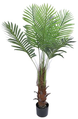 CFTGIW Phoenix Artificiel P 49.2 Pouces de Palmier Phénix Artificiels de Haut pour Décoration Intérieure Extérieure Grande Fausse Coco Noix de Palme
