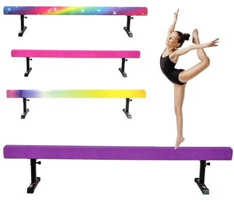 Schwebebalken Kinder, Schwebebalken Für Zuhause,5 Höhen Einstellbar Balance Beam180cm,Einfache Montage Balance Beams Mit Bein Stabile Trainingsgeräte Für Zuhause Outdoor Indoor Training