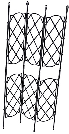 IMIKEYA Étagère Support Plantes Grimpantes en Acier Plastifié Noir 46,5-90 Cm pour Jardin Extérieur Balcon Treillis Pratique Résistant Usage Plantes Grimpantes et Jardinières