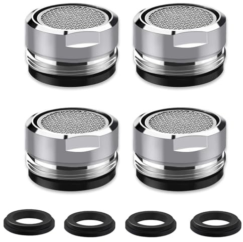 4 Stück Strahlregler M28, Belüfter Wasserhähne Waschbecken Düse Belüfter,für Armaturen in Küche und Bad (28mm Außengewinde)