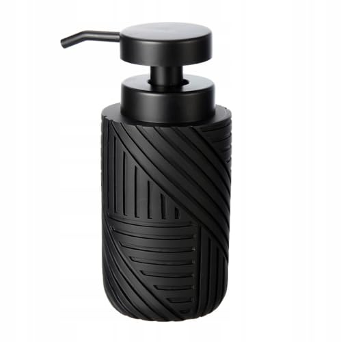 SEPIO Seifenspender Schwarz, 7,5x16,2x10,5 cm | Moderne Seifenspender Glas, Schaumspender, Handwaschseife, Spülmittelspender