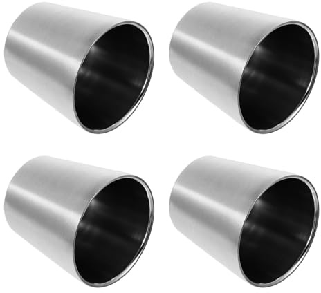 WESIEVYA Tazzine da Caffè Impilabili 4 Pezzi 180ml in Acciaio Inox
