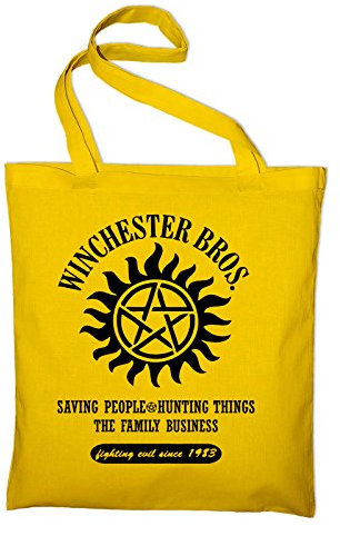 STYLETEX23 Winchester Bros Family Fan Jutebeutel Baumwolltasche, gelb
