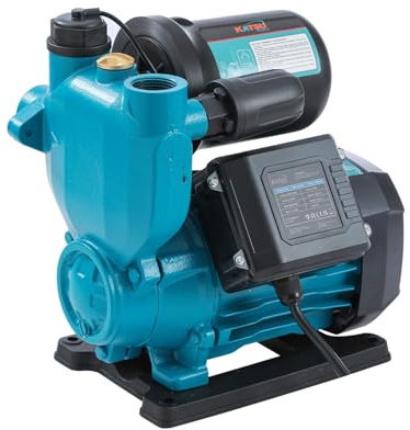 KATSU Pompa Booster Acqua 550W Pompa da Giardino, Controllo Automatico della Pressione, Autoadescante Adatta per Rubinetti Dell'acqua di Casa e Giardino 151437