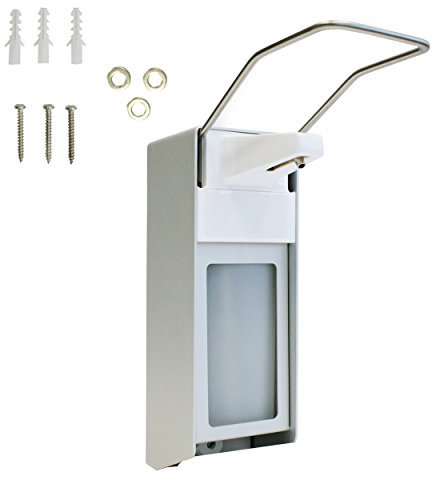 Desinfektionsmittelspender 500 ml | Wand-Spender hochwertiges Aluminium inkl. Befestigungsmaterial | Dosier-Pumpe für Desinfektionsmittel & Seife | Sterilliumspender | Universalspender | Eurospender