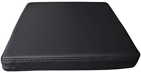 Quattro Meble Schwarz Echtleder Sitzkissen Lederkissen Sitzpolster fur Sessel Stuhle Echt Leder Kissen Sitzauflage Auflage Model 1el (40 x 40 cm)