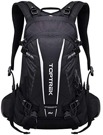 toptrek Fahrradrucksack 20L Fahrrad Rucksäcke mit Regenschutz und Helmabdeckung Wasserdicht Trinkrucksack Ultraleicht Hydration Rucksack für Herren/Damen Radsport, Camping, Wandern und Laufen