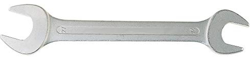 JeCo Profi Doppelmaulschlüssel Maulschlüssel Doppelmaulschlüsselsatz / 25 x 28 mm Schlüsselweite/mit flachen Köpfen/Verchromt/Maulstellung 15°