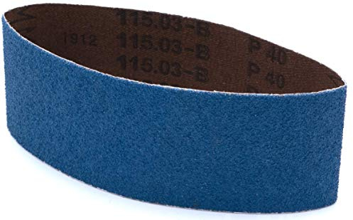 Multiblade 3 bandas de lija profesionales con circonitas de 75 x 457 mm, grano 60, para madera y metal, calidad profesional, para máquinas de lijar