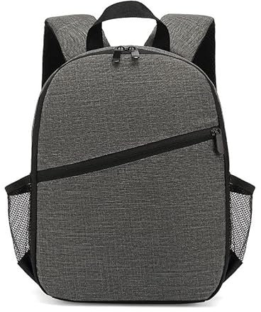 Zaino per fotocamera impermeabile borsa per fotocamera di grande capacità custodia per fotocamera per uomini donne fotografi viaggi all'aperto, Grigio, L, Moda