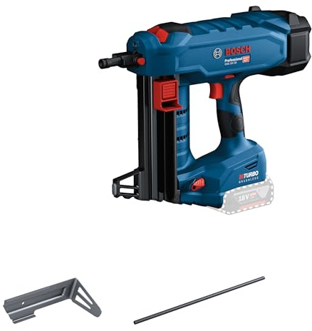 Bosch Professional 18V System clavadora para hormigón a batería BITURBO GNB 18V-38 (Ø clavo 2,7-3,0mm, máx. long. clavo 38 mm, 1 clavija de extracción, 1 gancho de fijación, sin batería/cargador)