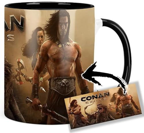 Conan Exiles Tasse Innen & Henkel Schwarz Keramikbecher Mug