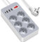 Rydkas Ciabatta Multipresa con Interruttore, 10 in 1 Presa di Prolunga Multipla con 6 Prese e 4 Porte USB, Presa Multipla con USB C e Interruttore per Casa, Cucina, Ufficio