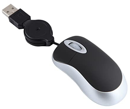 SOLUSTRE Souris USB Mini Filaire Souris Portable pour Ordinateur Et Portable Design Ergonomique Et Confortable Noir