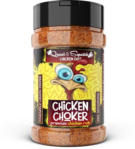 Tropical Pineapple & Lemon Chicken Rub – Smoky Sweet-Heat BBQ Seasoning | Chicken Choker by Quasi & Squatch | For Grill, Smoker & Wings | 230g Jar