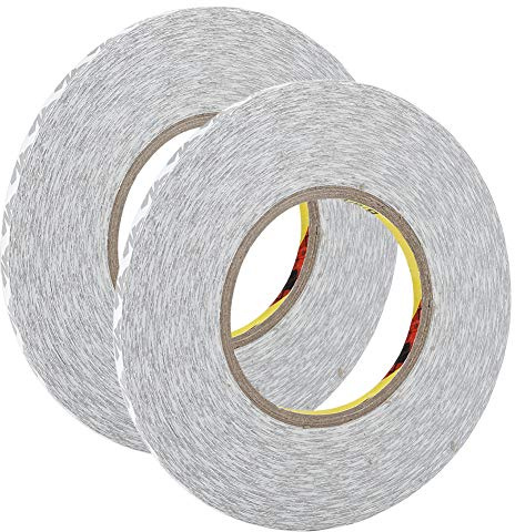KIMISS Str Double Sided Tape, 2Pcs Set Strong Adhensive 2mm 3mm 5mm Adhesive Phone Screen ‑thin Mobile White Double Sided Tape for LCD (White double-sided tape 5mm)