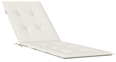 vidaXL Liegestuhl-Auflage Melange Creme (75+105) x 50 x 4 cm Stoff
