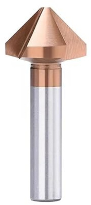 WZFC Punta Da Trapano Svasatore A 3 Flauto Utensile Per Foratura Di Fori Metallici In Acciaio Ad Alta Velocità Da 90 Gradi HSS Per Smussatura,40.0mm,Rivestimento TICN