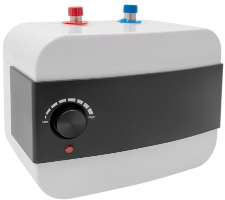 Donened - Scaldacqua elettrico istantaneo, 220 V, mini scaldabagno con indicatore di temperatura LED leggibile, 1500 W, resistente alla pressione, adatto per lavabi, cucine, lavandini