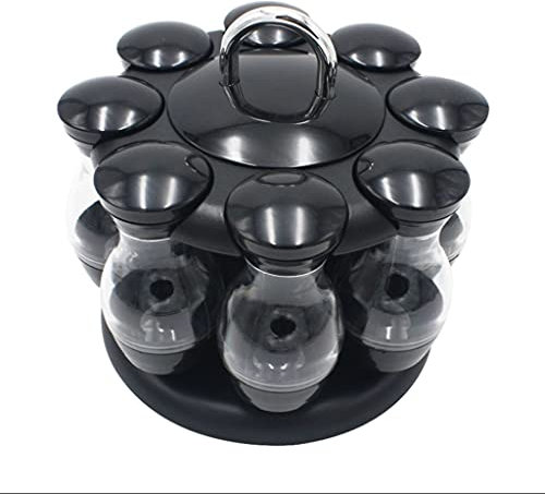 XUEXUDO Barattolo di spezie Scatola di condimento per condimenti da Cucina Set di portaspezie dal Design a carosello per contenitori di spezie più convenienti