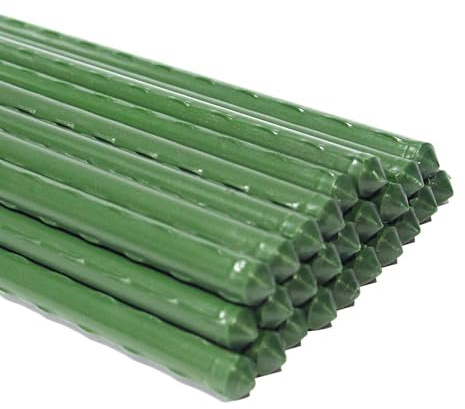 G-LEAF Pflanzenstütze, 25 Stück Pflanzenstab,Blumenstütze Zimmerpflanzen,Pflanzenhalter,rankhilfe zimmerpflanzen Kunststoff,Pflanzen Stabilisieren Stab,Pflanzstab,Blumenhalter (Grün/25PCS)