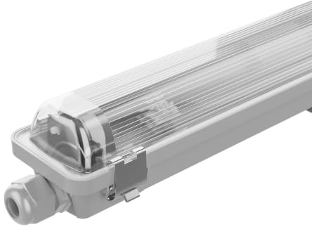Ledvion 1er Set Feuchtraumleuchte LED 60cm IP65 Ohne LED-Röhre | Für Keller Garage Schuppen oder Technikraum wo zuverlässiges funktionales Licht wichtig ist