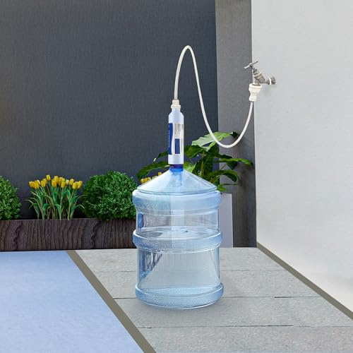 EZ Jug Water Filtration System – Certified by IAPMO R&T to NSF 53 Standards | Filter & Fill 5-Gallon Jugs from Any Garden Hose Faucet | Outdoor Faucet Compatible | Reduces Chlorine, Lead, Cysts & VOCs