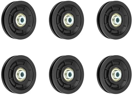 6 pezzi Cuscinetto Puleggia, 90 mm, Pulegge, Puleggia Palestra, Puleggia Fitness, Fitness Ruota Puleggia, Puleggia per fitness, Carrucola Puleggia Palestra, pulegge per palestra, pezzi di ricambio