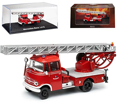 alles-meine.de GmbH Mercedes-B L319 Feuerwehr 1955-1968 1/72 Atlas Modell Auto mit individiuellem Wunschkennzeichen