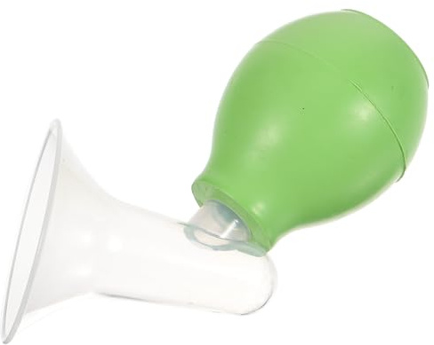 Manuelle Handmilchpumpe mit Hornform, Transparent, Grün | Gummi und Kunststoff, Abnehmbar und Leicht zu Ersetzen, Handlich für Haushalt