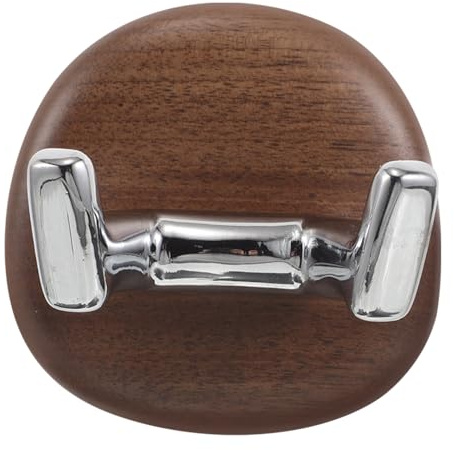 Toyvian Gancho de Madera Ventosa sin Taladro, Perchero Rústico Doble Punta, Montaje Fácil para Baño, Puerta y Armario, Colgador Reutilizable para Toallas y Llaves, Almacenamiento Práctico