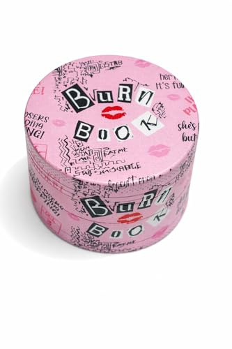 LegalEyes Herb Grinder Zinc Alloy 4 Piece 50mm Grinder Metal Crusher for Spice- Mean Girls Burn Book